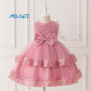 MQATZ Abito Casual Stile Coreano con Fiori per Bambine 4-8 Anni <span class=keywords><strong>Vestito</strong></span> da Festa per Bambine Fornitura ODM L2220 - Product Image 1