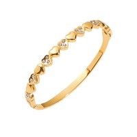 Bracelet jonc minimaliste en acier inoxydable pour femme, style européen et américain, combinaison polyvalente, 3 couleurs inaltérables, plaqué or sous vide.