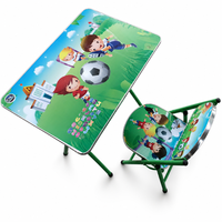 Ensemble table et chaise pliantes modernes en acier pour enfants, pour le salon