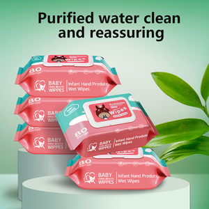 RUNBEIMIAN personnalisé 80 pièces de lingettes humides super douces pour les soins de la peau de bébé, mouchoirs humides économiques et jetables, sans parfum. - Product Image 2