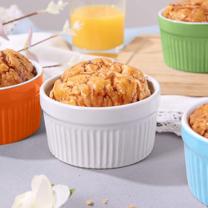 Vaisselle en céramique plats <span class=keywords><strong>de</strong></span> <span class=keywords><strong>four</strong></span> plats à soufflés bol ustensiles <span class=keywords><strong>de</strong></span> cuisine Restaurant à soufflés Dessert ramequins 6oz bol à crème brûlée - Product Image 4