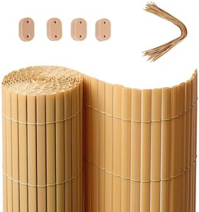 Easy Install Waterproof Natural Double Face PVC Slat Roll Outdoor Garden Privacy <b>Fence</b> Screen - Product Image 5