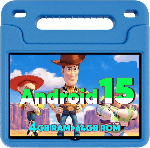 10.1 Inch Kids Tablet with Parental Control WiFi Only Android 15 4+64GB Pre-installed Educational Apps Eye Protection Mode OEM