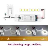 SC 21,5-25,5 V 2.5A 60W tensión constante Triac corte de fase oscurecimiento LED conductor