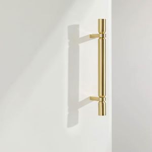 Manijas de Latón Macizo de Diseño Europeo de Lujo Personalizadas para Puertas de Electrodomésticos como Microondas, Refrigerador, Lavavajillas y Horno, para Dormitorio y Baño - Product Image 1