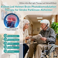 Casque de luminothérapie infrarouge proche (NIR) 810 nm pour le traitement des maladies cérébrales : soulagement de la migraine, Parkinson, Alzheimer, démence
