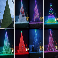 Lumière en forme de sapin de Noël personnalisable, certifiée CE et RoHS, pour les décorations festives commerciales