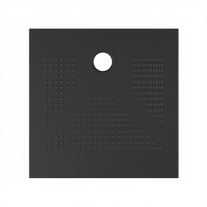 Plato de ducha de cerámica negro mate 90 x 90 cm H3.6 cuadrado para baño - Product Image 2