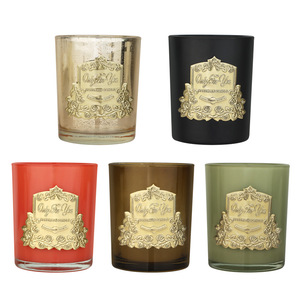 เทียนหอมอโรมาเธอราพีในขวดแก้วคุณภาพสูงสำหรับตกแต่งบ้าน เทียนหอมทำมือจากธรรมชาติสุดหรู - Product Image 1