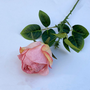 Pièce maîtresse de mariage, tige de rose en soie artificielle, <span class=keywords><strong>faux</strong></span> bourgeon de rose rouge unique pour toile de fond - Product Image 6