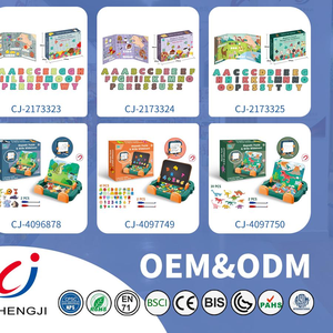 Juguetes educativos de aprendizaje, tablero de rompecabezas, Animal de dibujos animados, 2 en 1, tablero de aprendizaje, tablero de dibujo borrable magnético, Mesa - Product Image 6