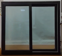 Ventana Corredera Horizontal Moderna de PVC Resistente al Viento con Rejilla para Dormitorio, Baño y Sala de Estar, Marca BOCHARM