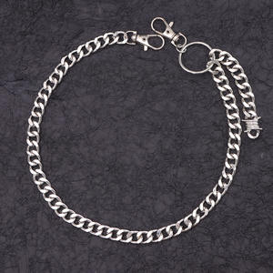 <b>Silver</b> <b>Chunky</b> Metal Waist Chain With Spike Pendant Hip Hop Style Daily Wear Fashion Body Chain Double <b>Ring</b> Design - Product Image 3