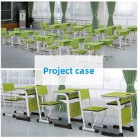 Bureaux et chaises individuels ou doubles, panneaux ignifuges épaissis, style moderne minimaliste, mobilier scolaire en bois, bureaux scolaires pour 8 ans et plus