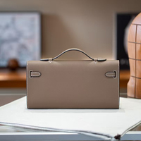 Pochette longue de luxe en cuir véritable pour femme ; Sac à bandoulière tendance pour le quotidien, sac de soirée, vente en gros d'usine