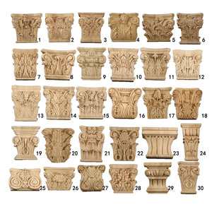 Nouvelle corniche murale multifonctionnelle en bois sculpté, style colonne romaine, pour décoration de palais, vente en gros à prix abordable - Product Image 2