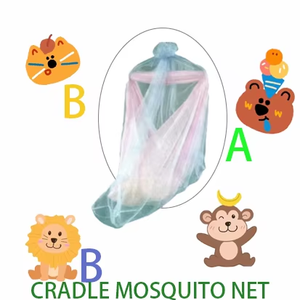 Color libre bebé mosquitera con cremallera para cuna de bebé hamaca de bebé - Product Image 2