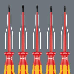 ไขควงหุ้มฉนวน wera-05006441001 VDE ที่มีเส้นผ่านศูนย์กลางของใบมีดลดลงสำหรับสกรูหัว1000ไขควงหุ้มฉนวน - Product Image 3