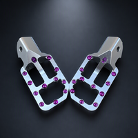 Repose-pieds larges en aluminium CNC, finition bleu brûlé, pour Surron Light Bee Ultra Bee Talaria MX3 MX4