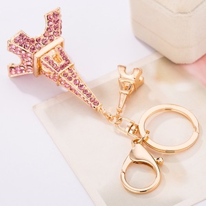 2024 Paris hot sell creative cute portachiavi <span class=keywords><strong>torre</strong></span> <span class=keywords><strong>Eiffel</strong></span> invia portachiavi auto fidanzata portachiavi con strass - Product Image 5