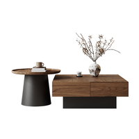 Nouvelle table basse carrée en bois massif de style médiéval, petite et simple pour salon, style antique domestique, haut de gamme