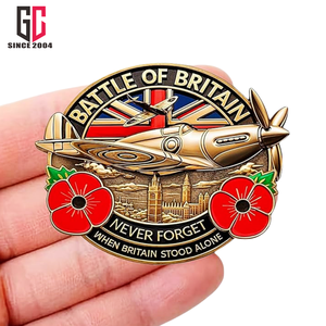 15 ans usine personnalisée 1944 2024 D DAY <span class=keywords><strong>Normandie</strong></span> 80e anniversaire épinglette insigne broche RAF vétérans souvenirs cadeau - Product Image 3