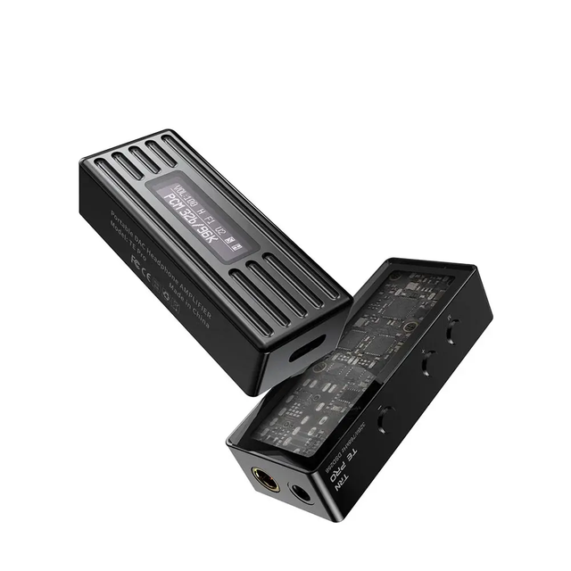 TRN TE PRO Portable High-Resolution Audio HiFi DAC Amp 35mm/44mm Outputs Dual High-performance CS43198 DAC Chips 3.5mm Interface