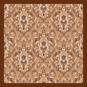 70x70cm Vintage Damask Ornate Floral Print Polyester Satin <b>Square</b> <b>Scarf</b> Luxury Baroque Neck <b>Scarves</b> for Women - Product Image 4