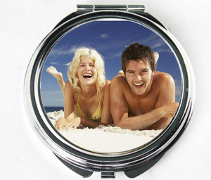 RubySub ZL09-10 Round Shape Metal Sublimation Photo Printing Pocket <strong>Mirror</strong> <strong>Smart</strong> <strong>Mirror</strong> - Product Image 1