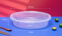 Contenant alimentaire empilable en plastique PP de haute qualité, sans BPA, compatible micro-ondes, grande boîte à lunch, bol à riz, moulé par injection