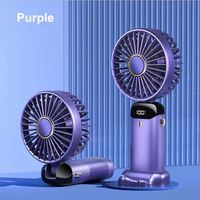 Nouveauté Mini ventilateur à main portable Ventilateur de table pliant rechargeable par USB avec support pour téléphone pour la voiture