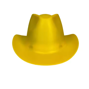 خوذة صلبة بأسلوب رعاة البقر الغربي من ماركة Hi-Stay، مصنوعة من مادة ABS، متوافقة مع معيار ANSI Z89.1 من النوع 1 والفئة C، تحتوي على 6 نقاط تعليق، مناسبة لصناعة البناء - Product Image 2