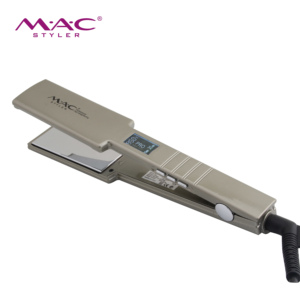 MAC Styler Black Rose Gold Titanium Electric <strong>Hair</strong> <strong>Straightener</strong> LCD Display Wide Plate Flat Iron <strong>for</strong> <strong>Thick</strong> <strong>Hair</strong> &amp; RV Use - Product Image 6