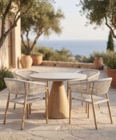 Ensemble de table et chaises de jardin en métal moderne avec cordage, pour hôtel et extérieur, fourni directement par l'usine