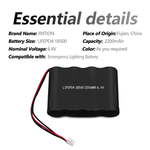 Batterie de remplacement d'éclairage d'urgence LiFePO4 JINTION 6.4V 2200mAh pour Streamer YHBL-2-2.2 Thorn 59011337 Prise JST - Product Image 4