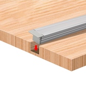 Profilé en aluminium série 6000 pour bande LED, lampe linéaire encastrée pour plafond et mur, canal d'extrusion en aluminium fermé
