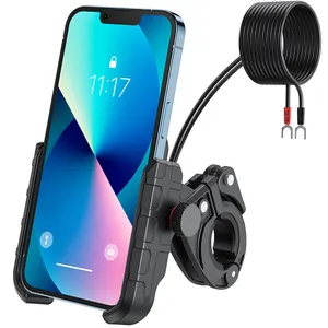 Nuovo supporto Mobile impermeabile universale per bici con caricatore USB a 360 gradi manubrio rotante in metallo supporto per bicicletta