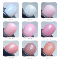 Deroi Gel Poly Dur pour Ongles Couleur Nude, Gel UV de Construction, Étiquette Privée, Gel Poly pour Ongles