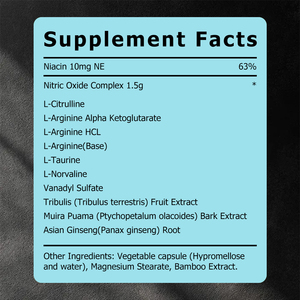 Capsules d'oxyde nitrique de formule premium à marque privée, contenant de la niacine et de la citrulline, favorisant la croissance musculaire et une circulation saine - Product Image 2