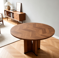 Ensemble de salle à manger extensible en noyer massif, design moderne, pieds croisés épais, éco-responsable, style ferme, pour villa, 10 places