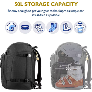 Vente chaude sacs de Sport couvre mode <span class=keywords><strong>chaussure</strong></span> de <span class=keywords><strong>Ski</strong></span> sac à dos de voyage avec <span class=keywords><strong>casque</strong></span> et accessoires de Snowboard pour les amateurs de Sports d'hiver - Product Image 4