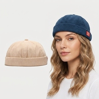 Gorro de Marinero Ajustable para Hombre y Mujer, Gorra Retro sin Visera, Gorro Docker de Color Sólido, Estilo Hip Hop