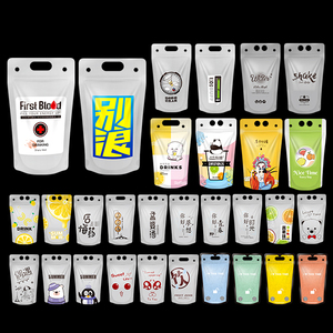 Lebei tái sử dụng rõ ràng dây kéo nhựa uống túi nước ép trái cây uống bao bì chất lỏng đứng lên túi với rơm - Product Image 6