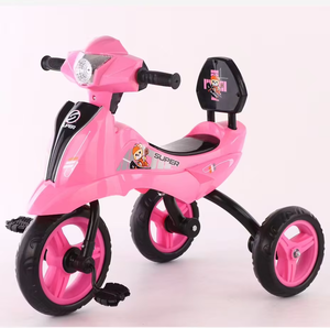 Tricycles pour enfants <span class=keywords><strong>en</strong></span> gros d'usine, vente chaude, tricycles <span class=keywords><strong>en</strong></span> plastique pas chers avec poignée de poussée pour enfants de 2 à 4 ans - Product Image 1