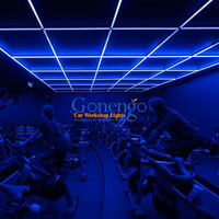 Lampu LED atap heksagonal Modern RGB hemat energi untuk penggunaan dekoratif rumah