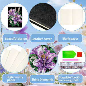 Kits de peinture diamant 5D personnalisés pour adultes, <span class=keywords><strong>portrait</strong></span> de <span class=keywords><strong>couple</strong></span> ou livre de fleurs fait à la main, décoration pour enfants - Product Image 4