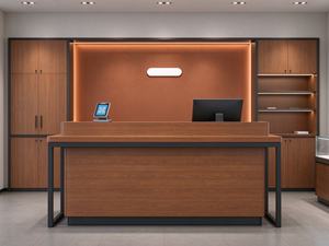 Diseño Interior de Restaurante de Lujo Personalizado con Barra LED, Muebles de Madera y Vitrina para Postres - Product Image 2
