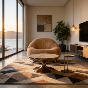 Poltrona Sacco Oversize di Lusso, Divano Singolo Ergonomico Imbottito Circolare, Design per Arredamento Camera da Letto e Salotto - Product Image 6