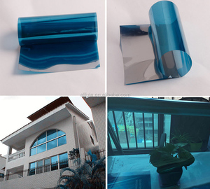 1.52*30m <span class=keywords><strong>Solax</strong></span> métallique architectural verre protection anti-éblouissement intimité teinte maison fenêtre feuille fenêtre teinte bleu - Product Image 2