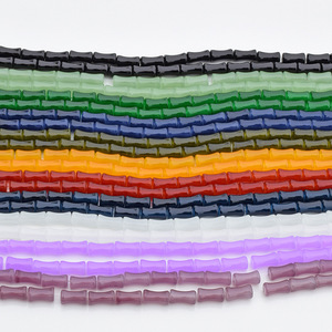 Glass Bamboo Shaped Loose Beads 6x12mm For Bracelet Making DIY Jewelry Crafting <b>Accessories</b> Scattered Beads - Product Image 5
